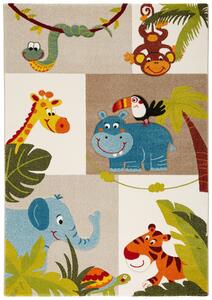 Kinderteppich Jungle in Bunt ca. 120x170cm, Multicolor