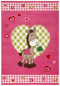 Kinderteppich Pony in Pink ca. 120x170cm, Pink