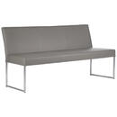 Bild 1 von Musterring Sitzbank, Hellgrau, Edelstahl, Leder, Metall, Echtleder, Color-Finish-Leder, 3-Sitzer, 180x86x47 cm, Stoffauswahl, Lederauswahl, Esszimmer, Bänke, Sitzbänke