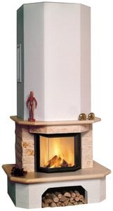 HARK Kaminbausätze »Aspen echter Mamor classico-beige«, 8 kW, Zeitbrand