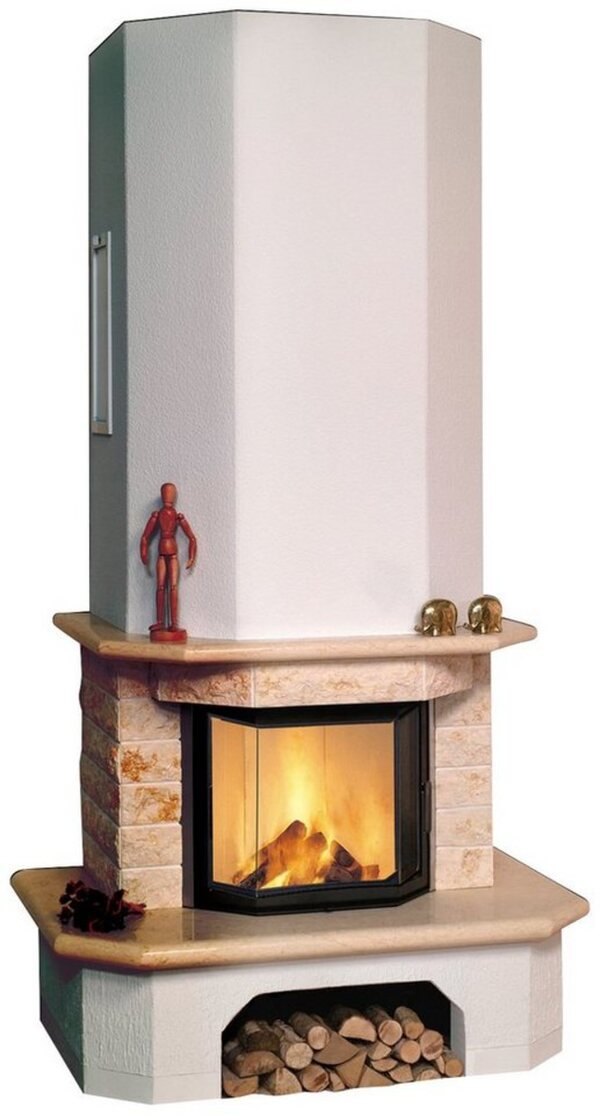 Bild 1 von HARK Kaminbausätze »Aspen echter Mamor classico-beige«, 8 kW, Zeitbrand