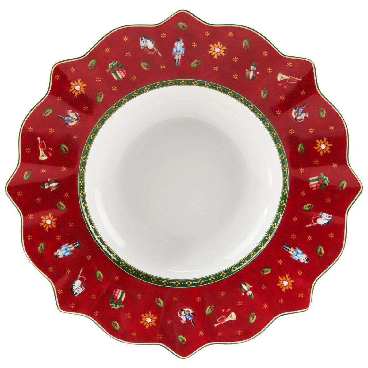 Bild 1 von Villeroy & Boch Suppenteller, Grün, Mehrfarbig, Rot, Weiß, Keramik, Weihnachten, rund, hitzebeständig, Essen & Trinken, Geschirr, Teller, Suppenteller