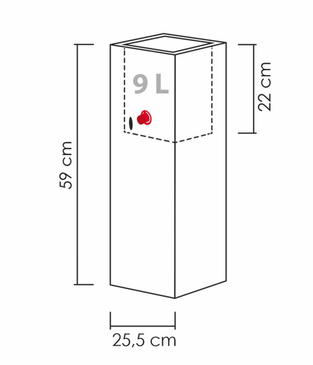 Bild 3 von Scheurich Kunststoff-Topf Muretto High, quadratisch