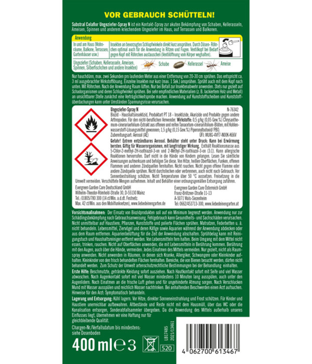 Bild 2 von Substral® Celaflor® Ungeziefer-Spray N, 400 ml