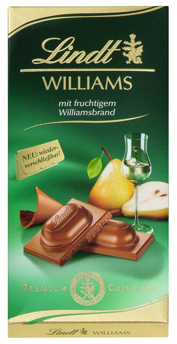 Bild 1 von LINDT Williamsschokolade, 100-g-Tafel