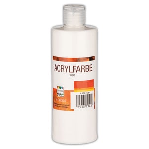 Createlli Acrylfarbe weiß 300 ml