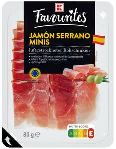 K-FAVOURITES Jamón Serrano Minis, 80-g-Packg.