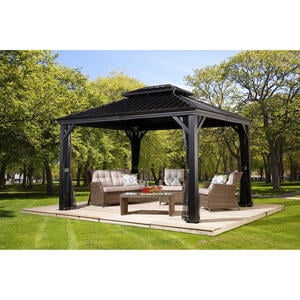 Sojag Pavillon Messina anthrazit Metall B/H/L: ca. 363x292x298 cm