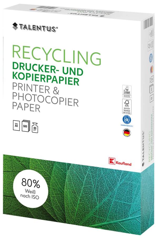 Bild 1 von TALENTUS® Recycling-Multifunktions- Papier DIN A4, 500-Blatt-Packg.