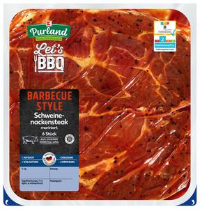 K-PURLAND Schweinenackensteak Barbecue Style, mariniert, kg