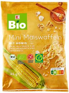 K-BIO Bio-Mini-Maiswaffeln oder -Reiswaffeln, 45-g-Packg.