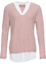 Bild 1 von Pullover mit Bluseneinsatz, 32/34, Rosa