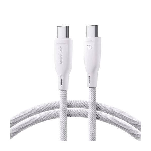 Bild 1 von Daten-Kabel Joyroom SA34-CC3 USB-C – USB-C PD-Kabel 60 W 480 Mbit/s 1 m – Weiß Ladekabel