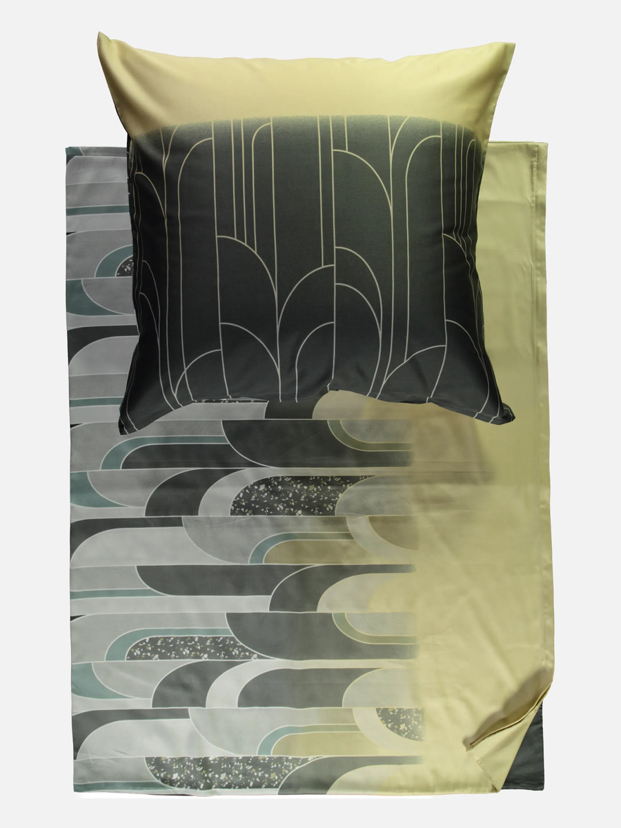 Bild 1 von Satinbettwäsche mit tollem Muster, 135x200cm Grün