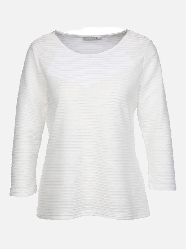 Bild 1 von Damen Struktur Shirt mit 3/4 Arm Weiß