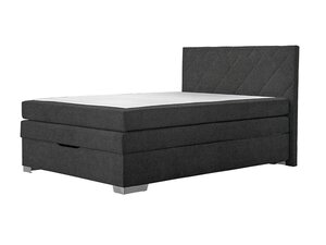 Boxspringbett 140 x 200 cm mit Bettkasten anthrazit - JULIA