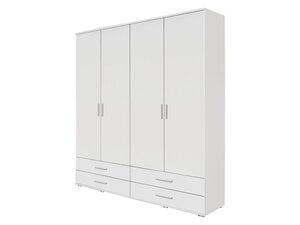 Kleiderschrank weiß 168 cm 4-türig - RASANT