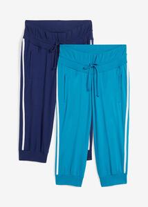 Jogginghose aus Baumwolle (2er Pack), Capri-Länge, 36/38, Blau