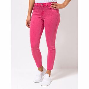 DINE 'N' DANCE Jeans Salsa Used-Look Strassdetails schmales Bein