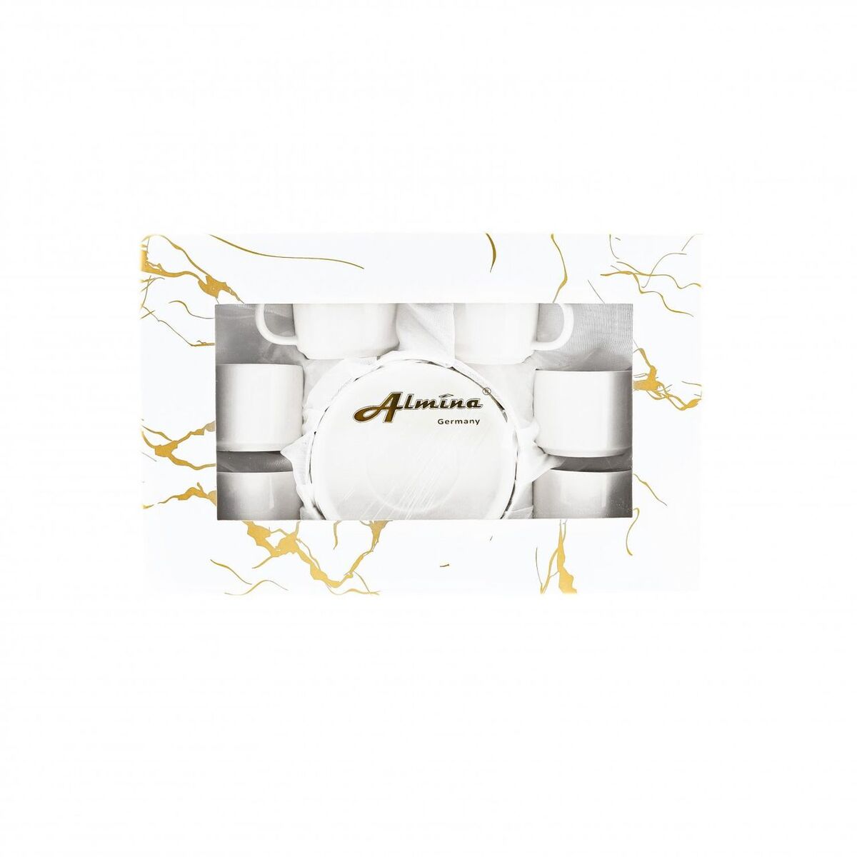 Bild 4 von Mokka-Tassen-Set - 12 Teiliges Set weiß - Espressotasse 100 ml Glatt