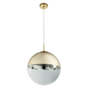 GLOBO Retrofit Pendelleuchte Varus Goldfarbig 33x33cm H120cm