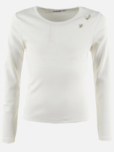 Mädchen Longsleeve mit Cut-outs Weiß