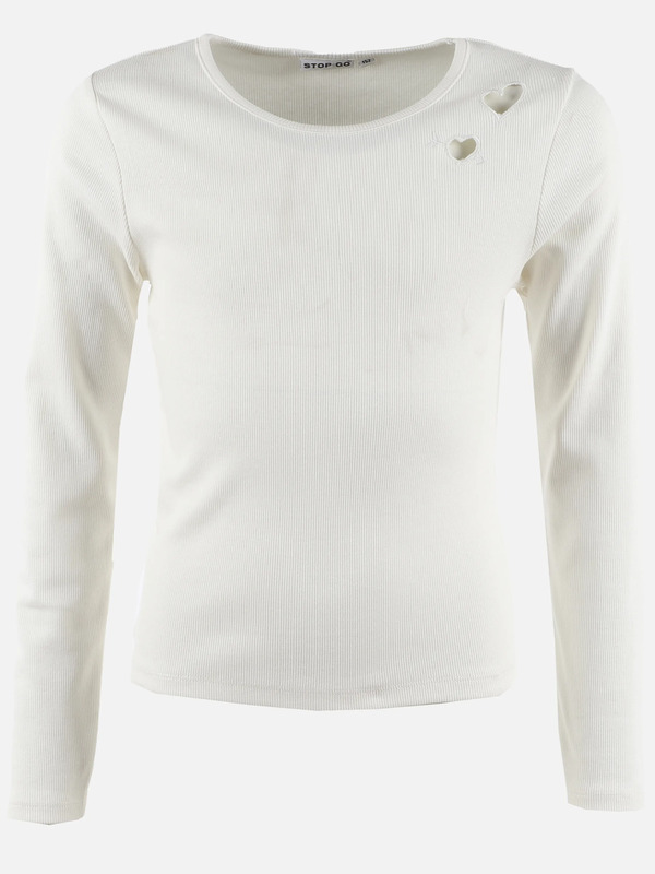 Bild 1 von Mädchen Longsleeve mit Cut-outs Weiß