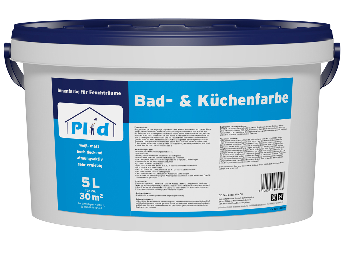 Bild 1 von Premium Bad & Küchenfarbe Badfarbe Küchenfarbe Feuchtraumfarbe Weiß