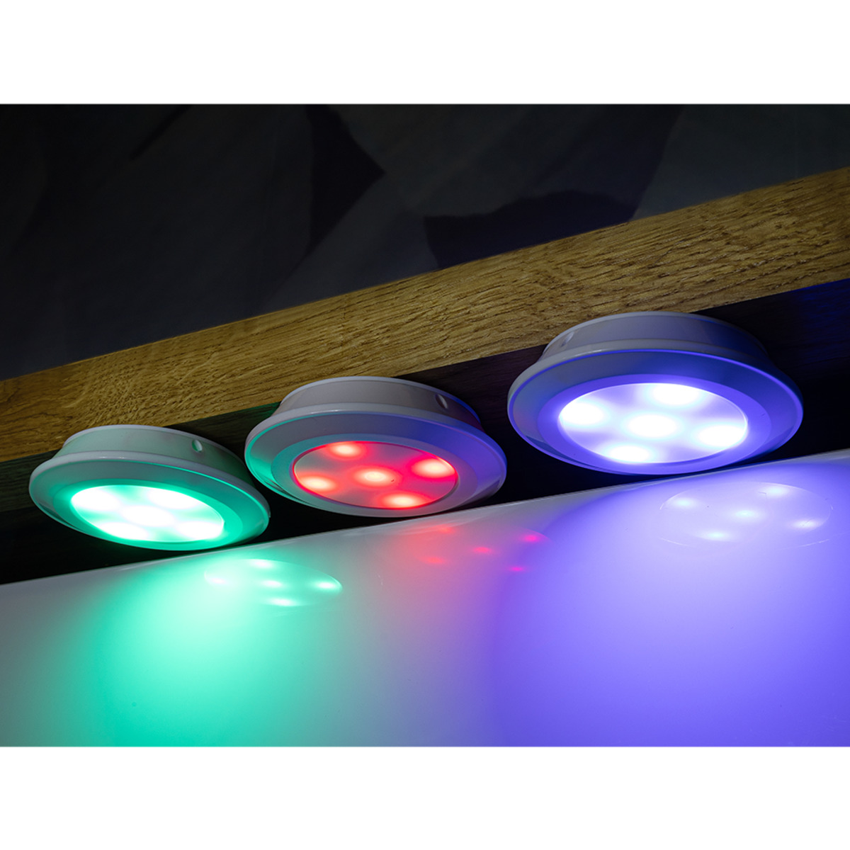 Bild 2 von LED Spots 3er-Set mit Fernbedienung, RGB