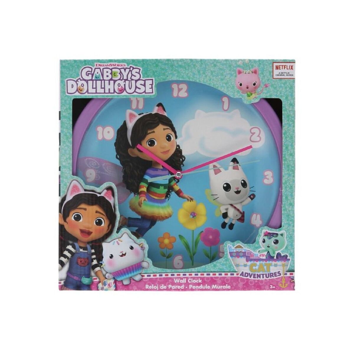 Bild 2 von Gabby's Dollhouse analoge Wanduhr mit 25cm Durchmesser: Präzise Zeitmessung im großartigen Desi