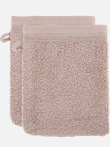 Waschhandschuh 2er Set, 16x21cm Braun