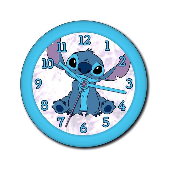 Bild 1 von Lilo & Stitch analoge Wanduhr mit 25 cm Durchmesser: Ein farbenfrohes Highlight für dein Zuhause