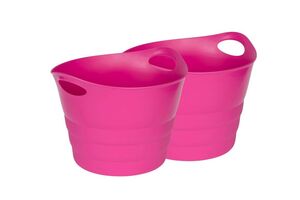 Set: 2 x Kreher Multifunktionskorb "Honey" 42 Liter (Pink)