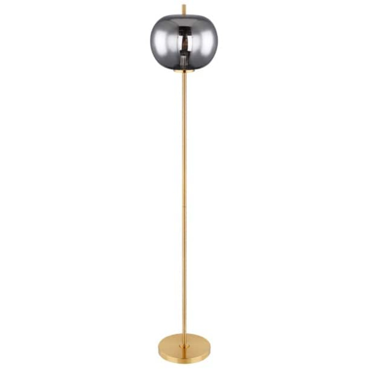 Bild 1 von GLOBO Retrofit Stehlampe Blacky messingfarbig /rauchfarbig 30x30cm H160cm