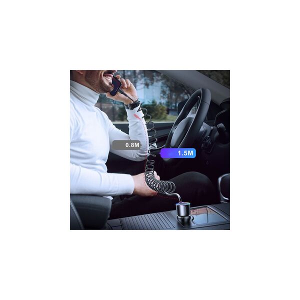 Bild 3 von 3-in-1 Auto-Schnellladegerät mit USB-C-Kabel 1,5 m 17 W schwarz (JR-CL24)