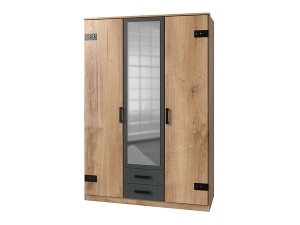 Bild 1 von Kleiderschrank 135 cm Plankeneiche - graphit - LIVERPOOL