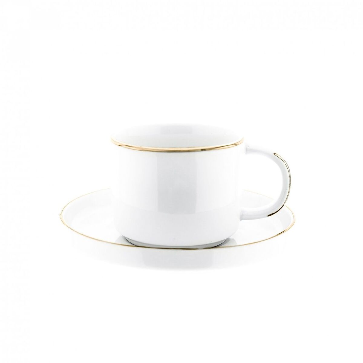 Bild 1 von Mokka-Tassen-Set - 12 Teiliges Set weiß - Espressotasse 100 ml Glatt