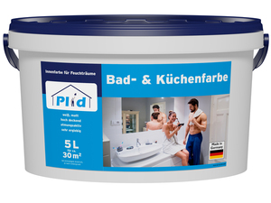 Premium Bad & Küchenfarbe Badfarbe Küchenfarbe Feuchtraumfarbe Weiß