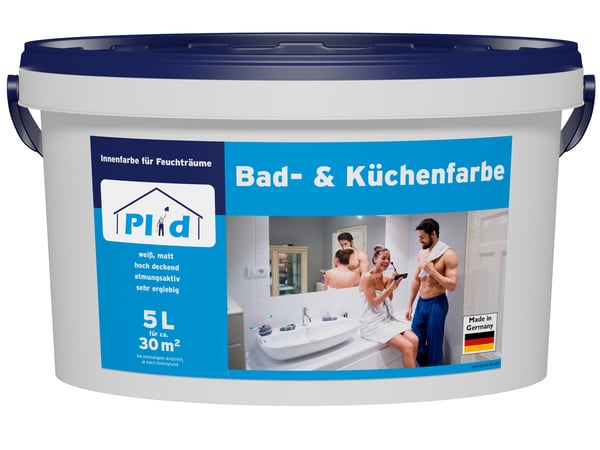 Bild 1 von Premium Bad & Küchenfarbe Badfarbe Küchenfarbe Feuchtraumfarbe Weiß