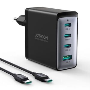 JR-TCG04EU 100W GaN-Ladegerät 3x USB-C USB-A + USB-C / USB-C-Kabel 100W - Schwarz