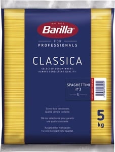 Barilla Spaghettini No. 3 Ca. 1 mm Dick (5 kg)