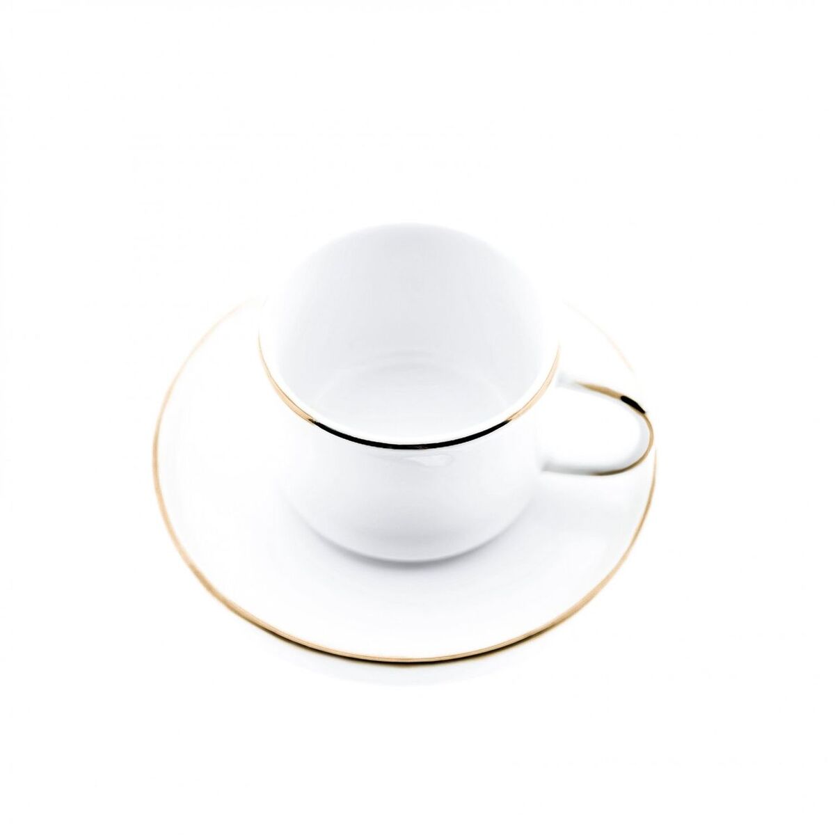 Bild 3 von Mokka-Tassen-Set - 12 Teiliges Set weiß - Espressotasse 100 ml Glatt