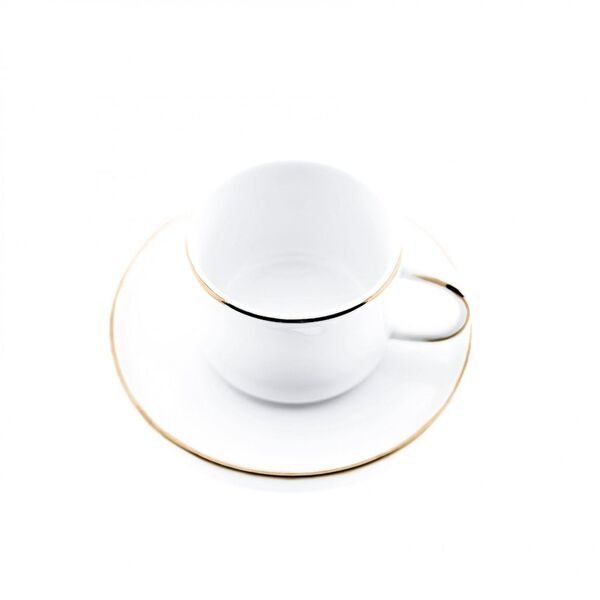 Bild 3 von Mokka-Tassen-Set - 12 Teiliges Set weiß - Espressotasse 100 ml Glatt