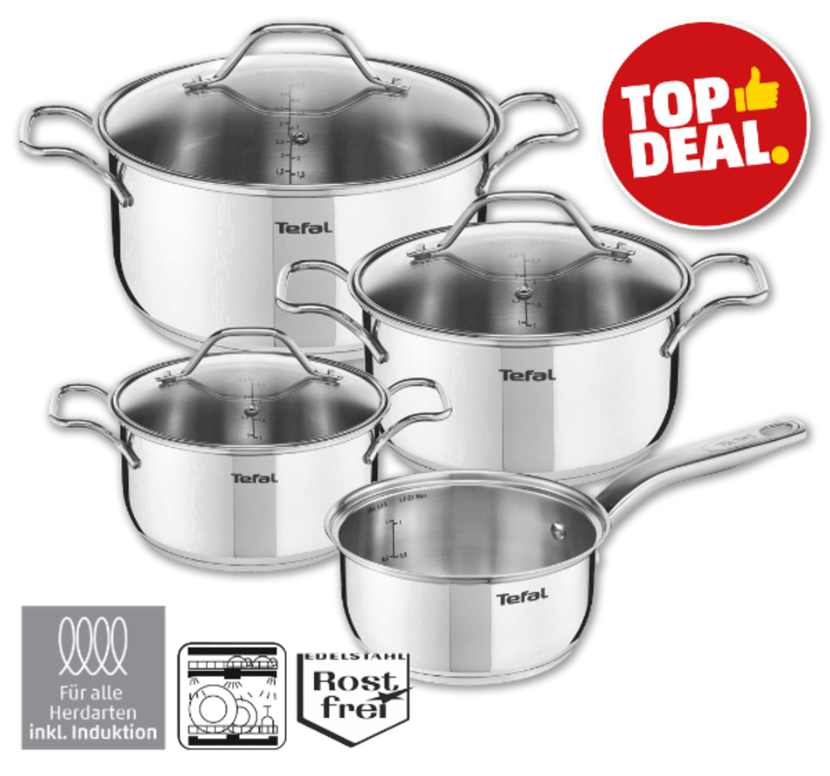 Bild 1 von TEFAL Edelstahl-Topf-Set INTUITION*