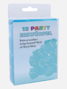 Party-Eiswürfel aus Kunststoff,12 Stück Blau