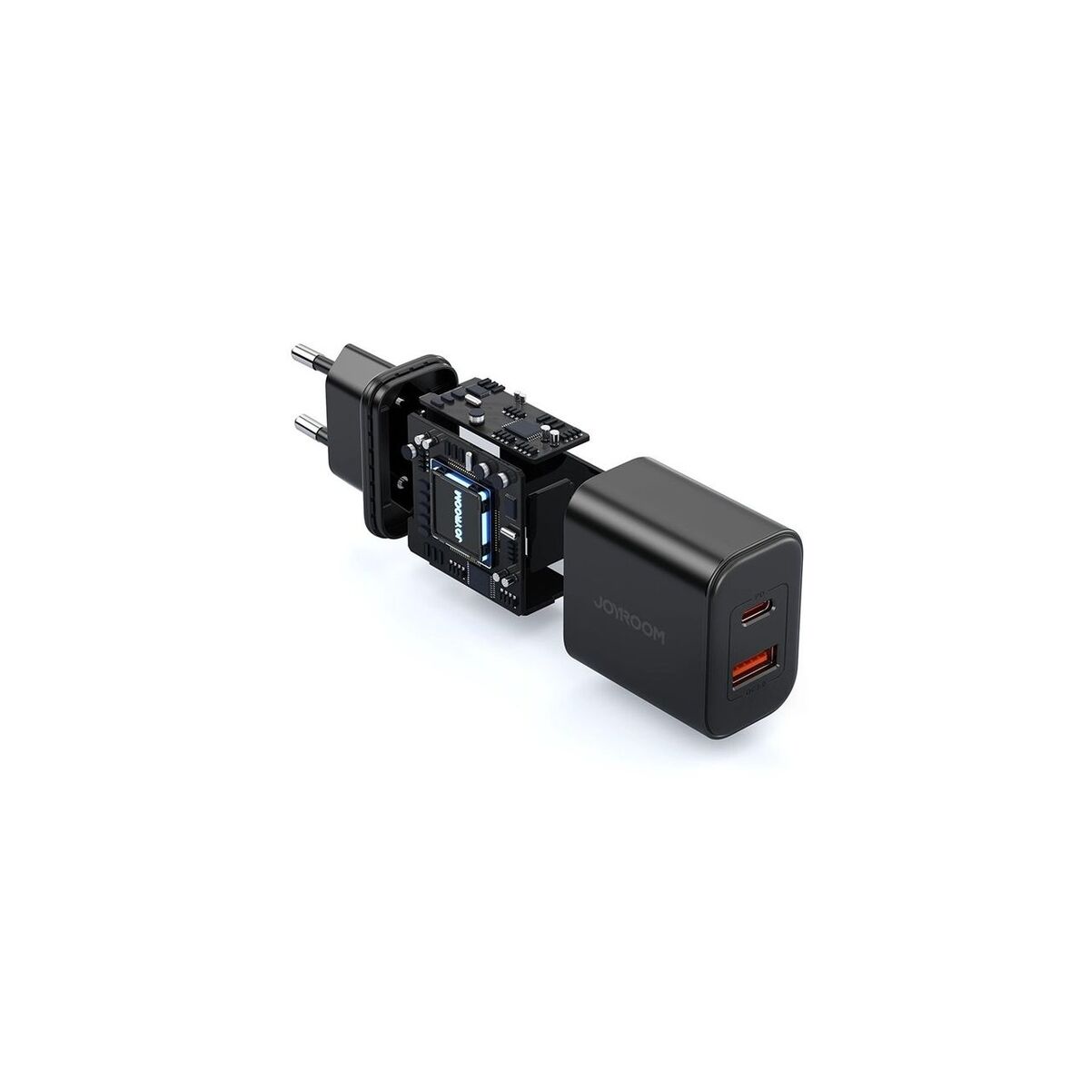 Bild 4 von Wandladegerät JR-TCF05 20W USB-A USB-C Ladegerät + USB-C Kabel - Schwarz