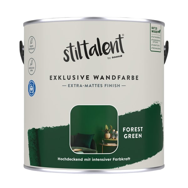 Bild 1 von Stiltalent Wandfarbe 'forest green' matt 2,5 l