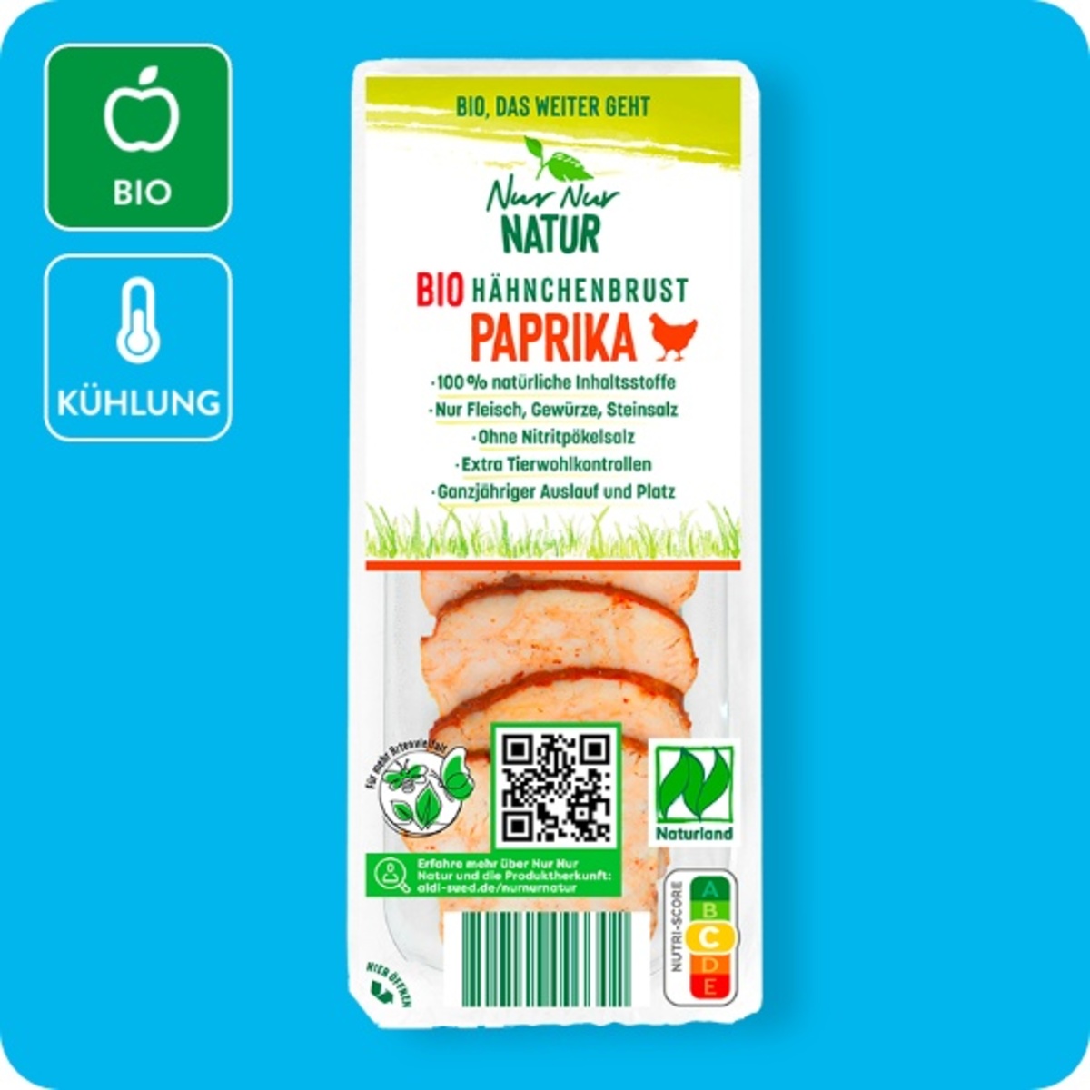 Bild 1 von NUR NUR NATUR Bio-Hähnchenbrust, Paprika oder Klassik