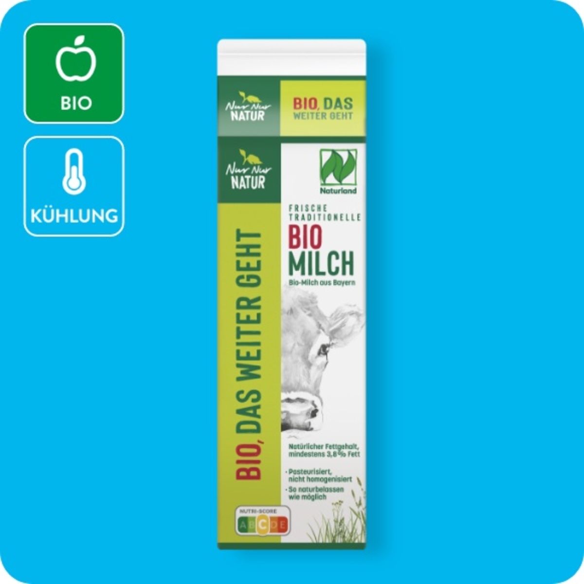 Bild 1 von NUR NUR NATUR Bio-Frischmilch, Mind. 3