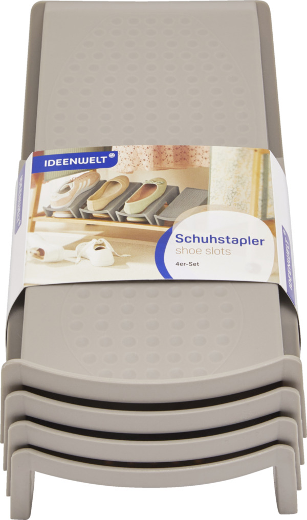 Bild 1 von IDEENWELT Schuhstapler 4er Set taupe